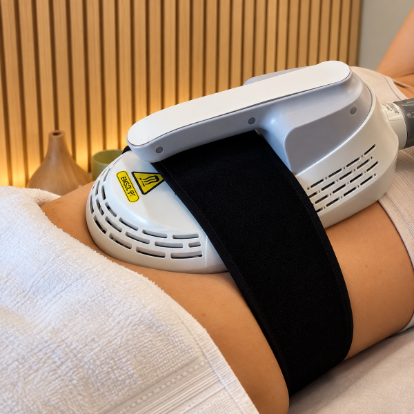 Aplicador corporal EMSCULPT en tratamiento